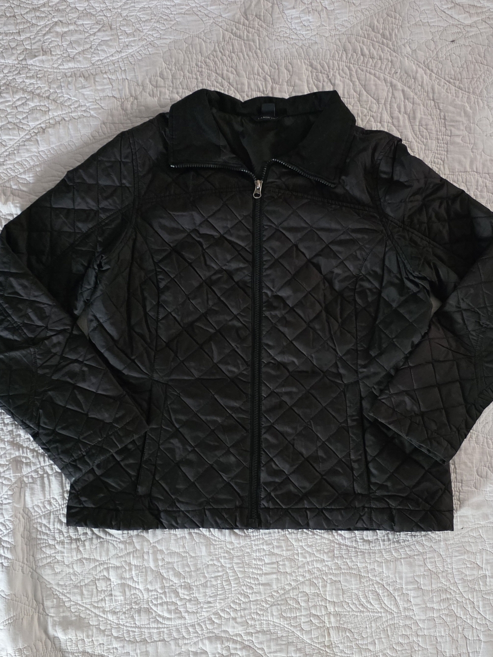 Limited Too Black Quilted Full Zip Jacket Girls M 10-12